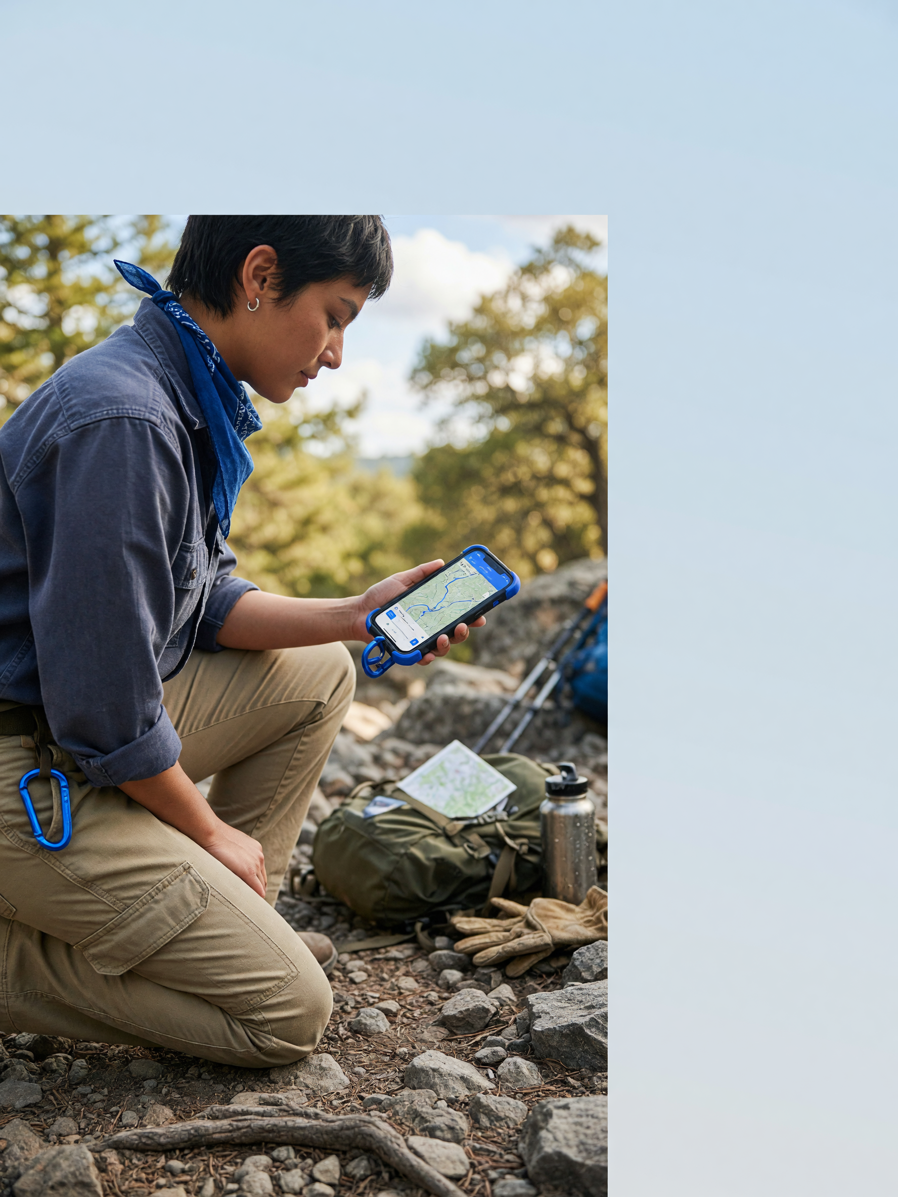 real life outdoor scene with rugged phone case