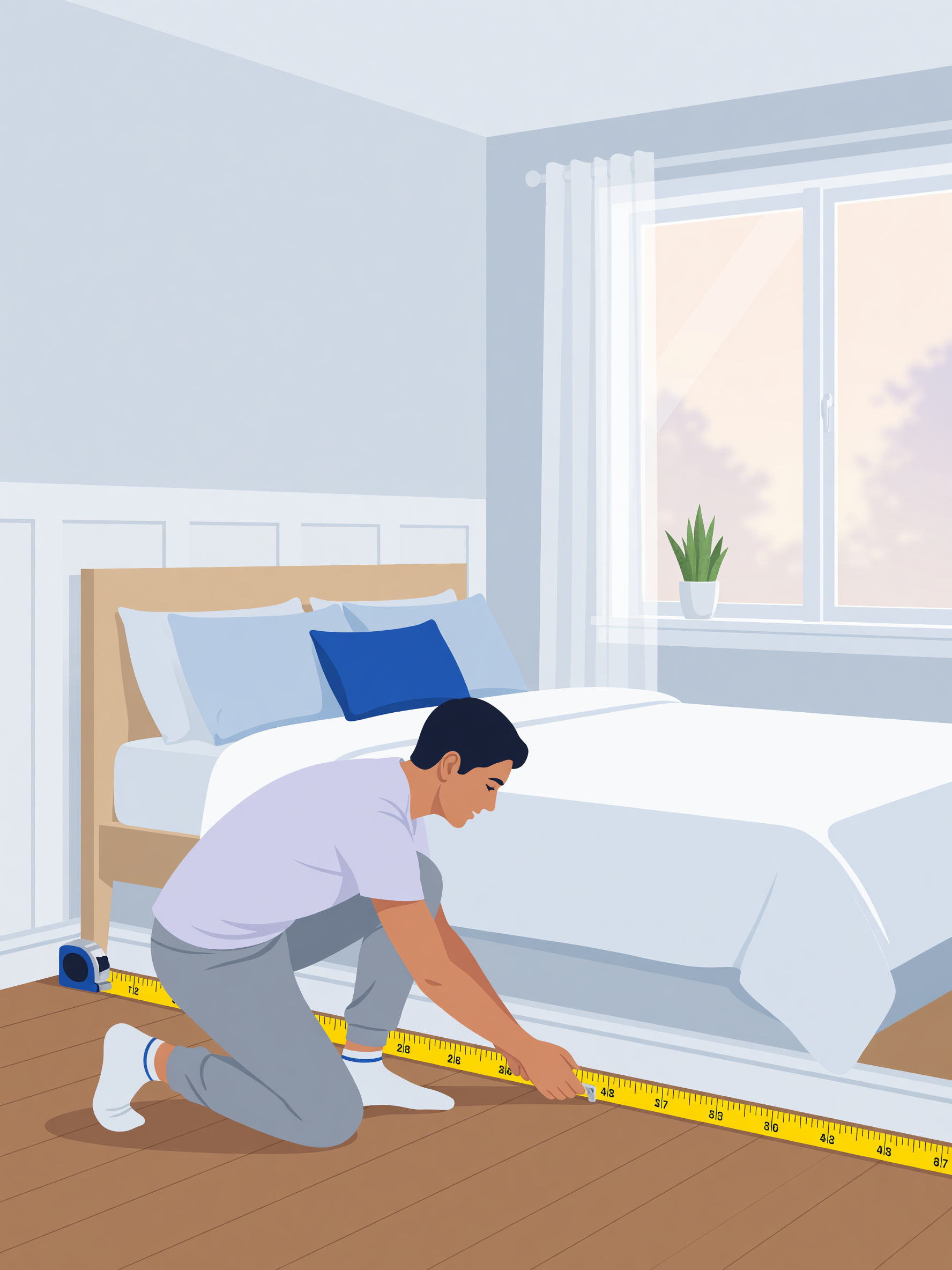 measuring bedroom floor for air purifier sizing